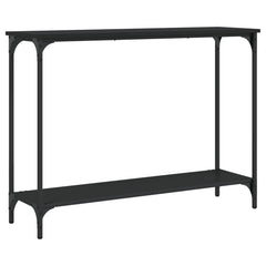 Console Table Black Engineered wood, Metal Standard