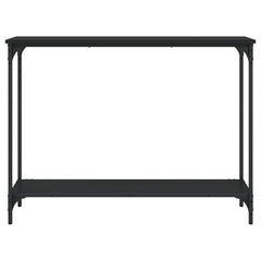 Console Table Black Engineered wood, Metal Standard