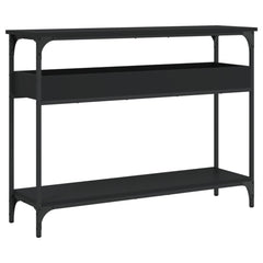 Console Table Black Engineered wood 39.4 in x 11.4 in x 29.5 in
