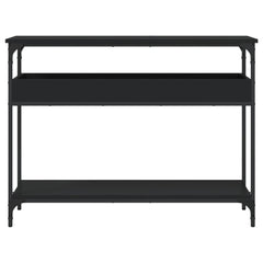 Console Table Black Engineered wood 39.4 in x 11.4 in x 29.5 in