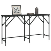 Console Table Black Engineered wood 55.1 x 11.4 x 29.5 in
