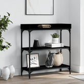 Console Table Black Engineered wood 29.5 in x 11.8 in x 31.5 in