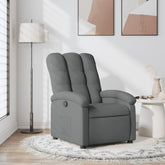 Recliner Chair Dark grey Polyester fabric, metal, plywood Large