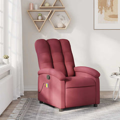 Massage Recliner Chair Wine Red