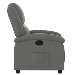 Recliner Chair Dark grey Fabric (100% polyester), metal, plywood