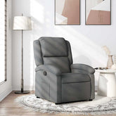 Recliner Chair Dark grey Fabric (100% polyester), metal, plywood