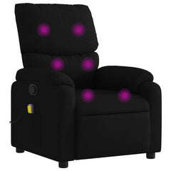 Massage Recliner Chair Black Polyester Fabric, Metal, Plywood Large