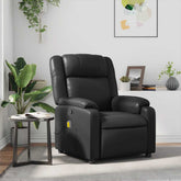 Massage Recliner Chair Black Faux leather, metal, plywood Standard