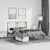 Bed Frame Black Powder-coated Steel 59x79 in King Size Bed Frame