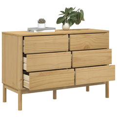 Drawer Cabinet Wax brown Solid pine wood Large Chest Of Drawers