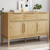 Sideboard Wax brown Solid pinewood, engineered wood Medium