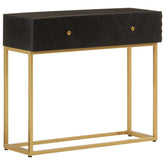 Console Table Black Solid mango wood and iron Console Table