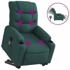 Electric Stand Up Massage Recliner Chair Dark Green