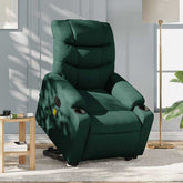 Electric Stand Up Massage Recliner Chair Dark Green