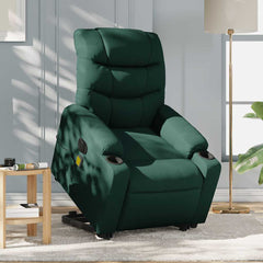 Electric Stand Up Massage Recliner Chair Dark Green