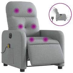 Electric Massage Recliner Chair Light gray