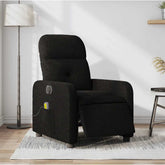 Electric Massage Recliner Chair Black Polyester, Metal, Plywood