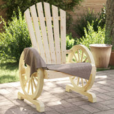 Garden Adirondack Chair Set of 4 Natural Wood Solid fir wood
