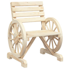 Garden Chair Natural wood Solid Fir Wood 22.8 x 22.8 x 30.9 in