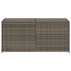 Garden Storage Box Grey PE rattan and powder-coated steel Medium