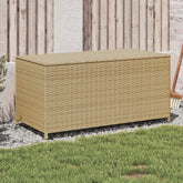 Garden Storage Box Mix Beige PE Rattan Medium Cushion Storage Box