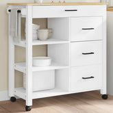 Kitchen Trolley MONZA 33.1x15.7x34.8 Solid Wood Pine