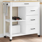 Kitchen Trolley MONZA 33.1x15.7x34.8 Solid Wood Pine