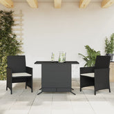 Bistro Set Black, Cream White
