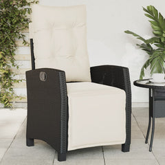 Reclining Garden Chair Set of 2 Black