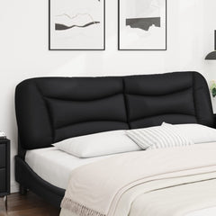Headboard Cushion Black Faux leather, PP fiber King Size
