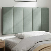 Headboard Cushion Light grey Velvet (100% polyester), Foam