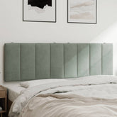 Headboard Cushion Light grey Velvet, Foam 60 in wide