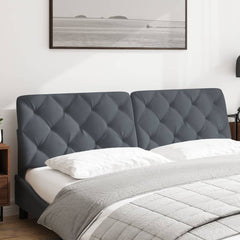Headboard Cushion Dark Grey Velvet, Foam King Removable Covers