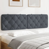 Headboard Cushion Dark Grey Velvet, Foam King Removable Covers