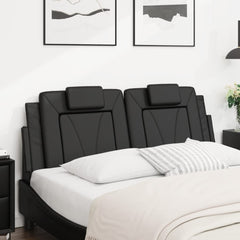 Headboard Cushion Black Faux leather Standard Detachable