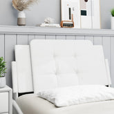 Headboard Cushion White Faux Leather 39.4 in Detachable