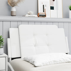 Headboard Cushion White Faux Leather 39.4 in Detachable