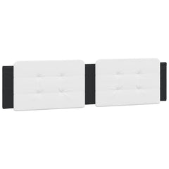 Headboard Cushion White and Black Faux leather, Foam 76.0 in