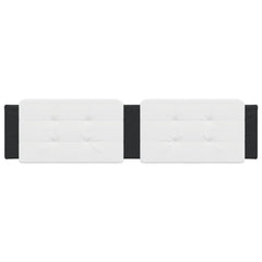 Headboard Cushion White and Black Faux leather, Foam 76.0 in
