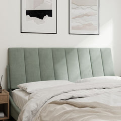 Headboard Cushion Light Gray Velvet (100% polyester) 54 inches wide