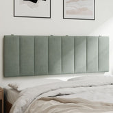 Headboard Cushion Light Gray Velvet (100% polyester) 54 inches wide