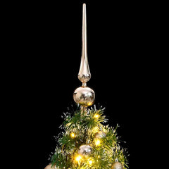 Artificial Christmas Tree 150 LEDs&Ball Set&Flocked Snow 59.1