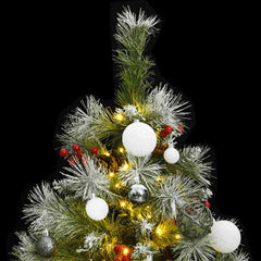 Artificial Hinged Christmas Tree 150 LEDs & Ball Set 47.2