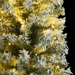 Slim Christmas Tree Green and White PVC, Metal Slim Ornaments