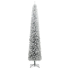 Slim Christmas Tree Green and White PVC, Metal Slim Ornaments
