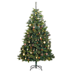 Artificial Hinged Christmas Tree 300 LEDs & Ball Set 70.9