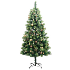 Artificial Hinged Christmas Tree Green PVC Large Foldable