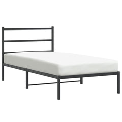 Bed Frame Black Steel Twin Bed Frame Rectangular Modern