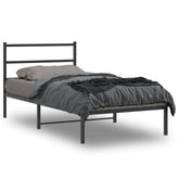 Bed Frame Black Steel Twin Bed Frame Rectangular Modern