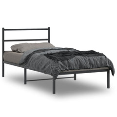 Bed Frame Black Steel Twin Bed Frame Rectangular Modern